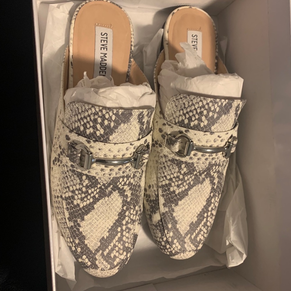 Steve Madden Snakeskin Kandi Mules